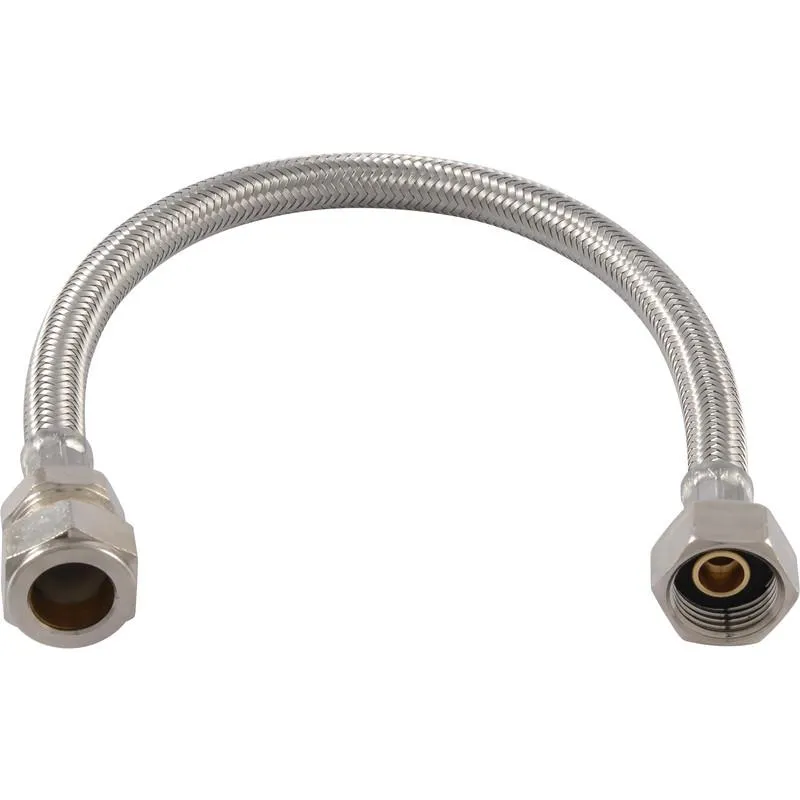 Flexibele aansluitbuis, knel x binnendraad, 15 mm x 1/2'' le